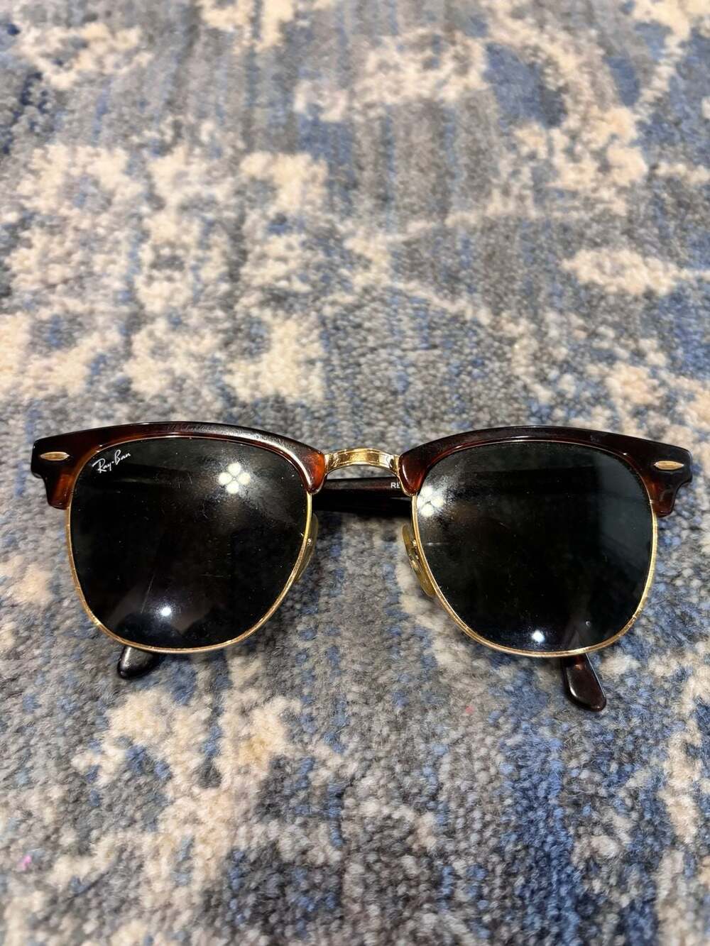Ray-Ban Clubmaster Sunglasses Tortoise Gold